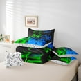 thumbnail image 4 of Erosebridal Teen Video Game Bedding Sets Twin Size,Blue Greeen Comforter Sets with Sheets,Gamepads Gamer Bed in a Bag Twin size,Super Cozy Gradient Bedroom Decoration,Reversible,7-Piece, 4 of 6