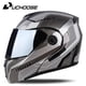 thumbnail image 2 of Casco de motocicleta unisex Uchoose con certificación DOT y doble sección transversal, casco de seguridad modular con visera, 2 of 5