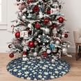 thumbnail image 4 of Cauagu 36" Christmas Tree Skirt Daisy Floral B Pattern Christmas Tree Decorations Tree Mat for Xmas Decorations Occasion Holiday Home Decor -36", 4 of 7