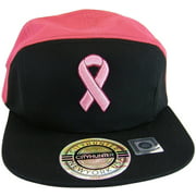 BVE Sports Novelties Breast Cancer Awareness BCA 5-Panel Flat Brim Pink Ribbon Baseball Cap