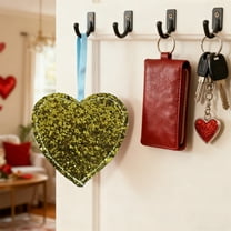 AuroraX Valentines Day Decor Gold Glitter Heart Hanging ornament Decorative Romantic Love Decorations for Home Party Anniversary Valentine'S Day Gifts for Him Her Couples