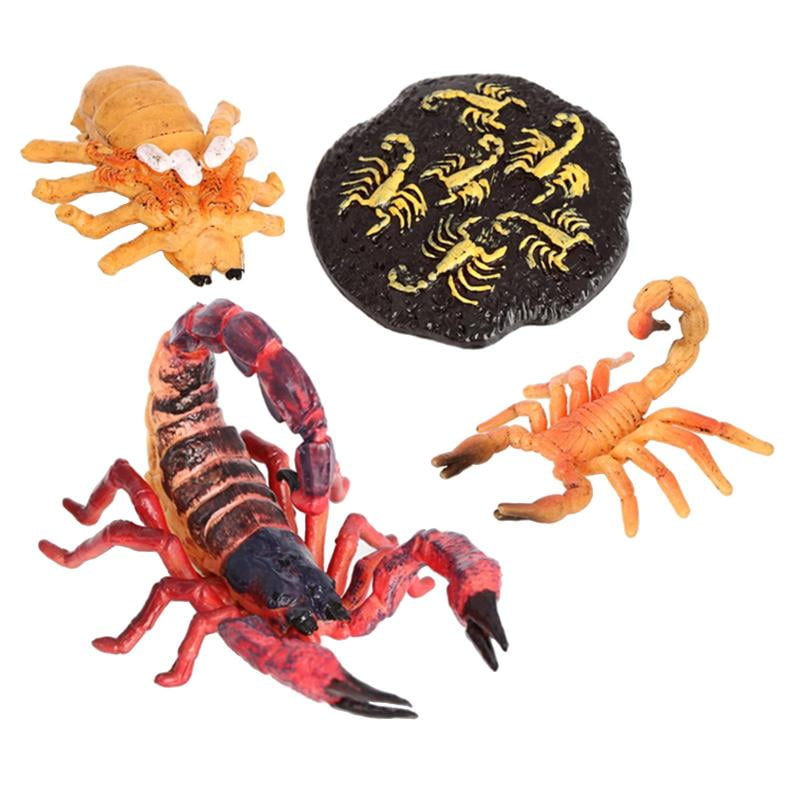 Small Yellow Scorpion Insect Animal Model Figure Toy for Kids Birthday Gift 