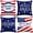 PatrioticA-Short pile, variant on 4th of July Pillow Covers 18x18 Set of 4, Retro Linen Independence Day Throw Pillow Cases, God Bless America Freedom Patriotic Cushion Covers for Sofa Couch Porch Holiday Decor