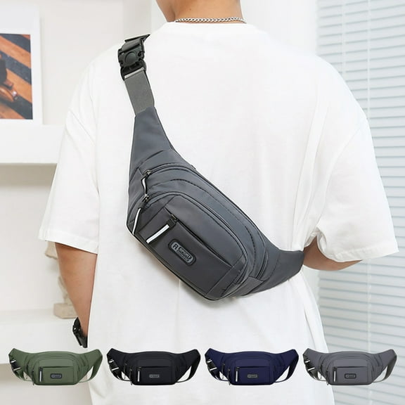 OEFNTAC Men’s Waist Bag Waterproof Crossbody Belt Pouch Outdoor Work Phone Storage Bag Multi Pocket 7.9x5.5x2.4in