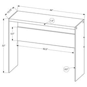 Monarch Specialties Contemporary Accent Console Table with Tempered Glass, White