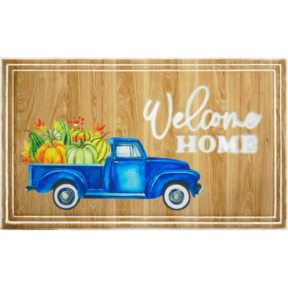 Calloway Mills 112971830 Blue Truck Welcome Doormat 18 ''x 30''