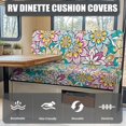 thumbnail image 4 of XYZCANDO Beautiful Flower RV Dinette Cushion Covers Mandala Style Washable RV Decor Comfortable Couch Cover 2 Cushion Sofa Stretchable Furniture Covers for Sofa and Loveseat Camper Accessories White, 4 of 6