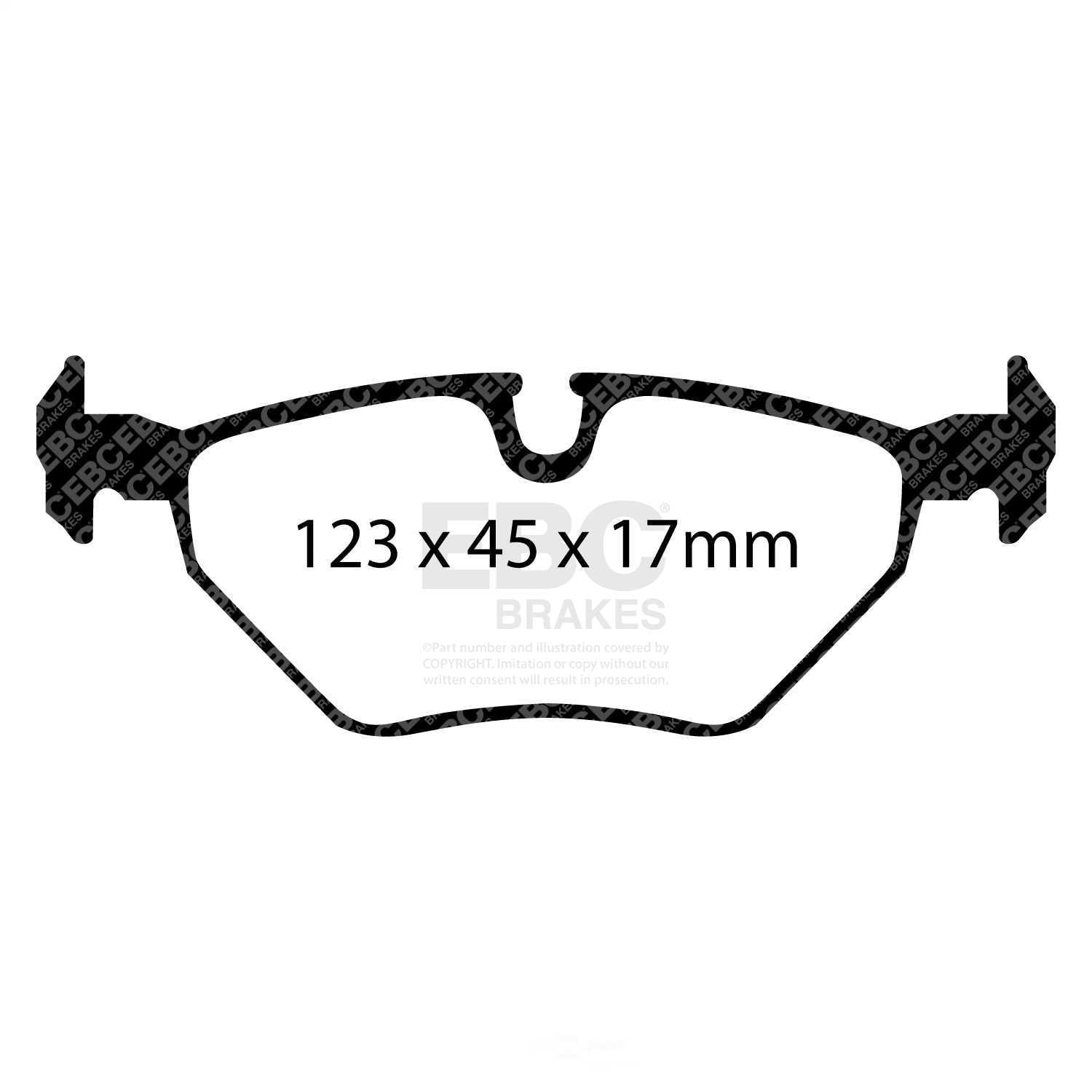 EBC 99-02 BMW Z3 Bluestuff Rear Brake Pads Fits select: 2001-2005 BMW 325, 2003-2005 BMW Z4
