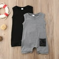 thumbnail image 5 of Bébé Garçon Rompers Enfants Combinaison Combinaison Sans Manches Rompers Tenues Vêtements une Pièce 0-24M, 5 of 5