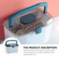 thumbnail image 4 of MasteelfCA Portable Medicine Box Transparent First Aid Box Medication Storage Organizer, 4 of 7