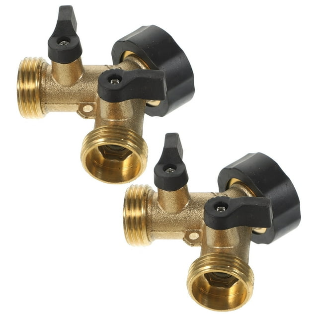 Adaptador de conector de manguera de grifo de 3/4" para jardín, 2 unidades, para accesorios rápidos, divisor de latón