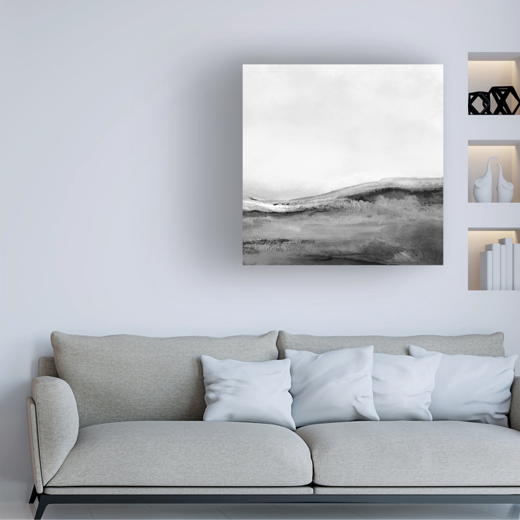 Trademark Fine Art Dan Hobday Mono Landscape No2 Canvas Wall Art