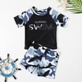 thumbnail image 5 of BULLPIANO Toddler Boys Swimsuits Set 2 Piece Swimwear Set Short Sleeve Swim Shirt Bathing Suit Set 1-5 Years, 5 of 5