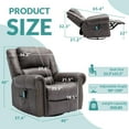 MEETWARM Massage Swivel Rocker Recliner with Heat and Vibration, Manual