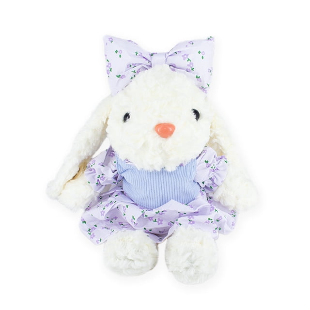 Peluche De Conejita Con Vestido Y Moño