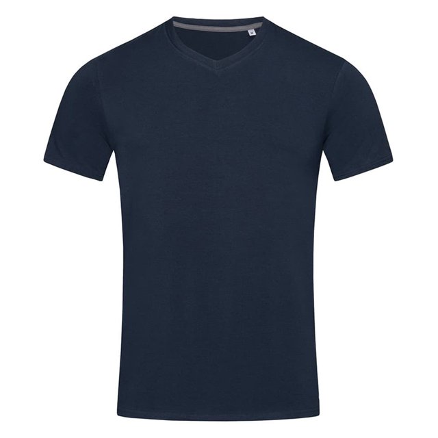 Stedman Stars - Camiseta básica cuello en pico para hombre (Azul Marina)