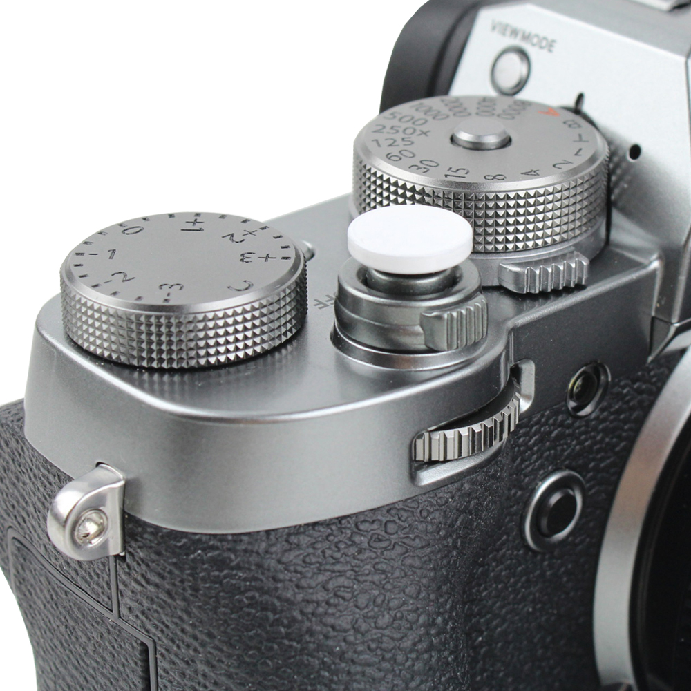 Foto&Tech 2PC White Soft Shutter Release Button Compatible with Fujifilm X-T20 X-T10 X-T3 X-T2 X-PRO2 X-PRO1 X100F X100T X100S X30 X-E2S X-E3 X-E2/Sony RX1R II RX10 IV III II/Lecia M9 M8/Nikon Df F3 - image 2 of 7