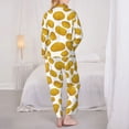 thumbnail image 3 of Pajama Sets for Women 2 Pcs, Potato cute Button Down Long Sleeve Sleepwear Lounge PJ Sets, 3 of 6