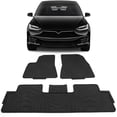 thumbnail image 4 of Custom Fit Floor Mats Compatible with 2017-2023 Tesla Model 3, Latex Rubber All Seasons Weather Interior Heavy Duty Carpets Black Full Set Front and Second Row by IKON MOTORSPORTS, 4 of 4