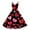 Black, variant on Evening Prom Party Dress For Valentine's Day Love Heart Print Fashion Swing A Line Sleeveless Dress Black S
