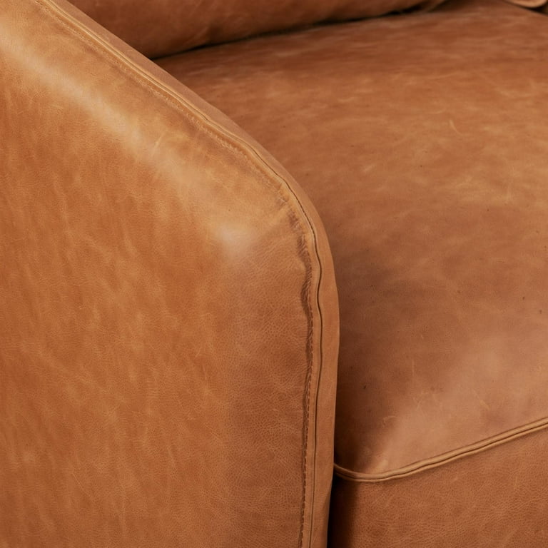 Poly & bark modern 2024 tan leather sofa