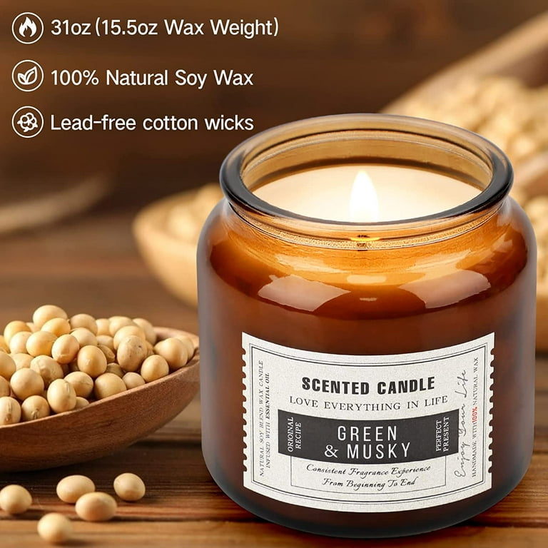 Public House Luxury Soy Wax Candle Making Kit for Adults. Makes 3 Large  Amber Glass Jar Candles with Premium Fragrance Oil, Crackling Wood & Cotton