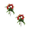 A-2PC, variant on DefiDgd 18Heads Faux Silk Rose with Vase Stake,Cemetery Grave Memorial Flower for Memorial Day Outdoor Grave Cemetery Headstones Decoration(Blue and White)