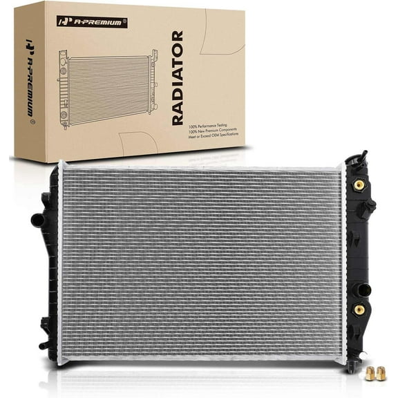 A-Premium Engine Coolant Radiator Assembly with Transmission Oil Cooler Compatible with Chevrolet Camaro & Pontiac Firebird 1993-1997/2000-2002, V8 5.7L, Replace# 8011486, 52458219