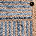 thumbnail image 5 of Jaipur Art And Craft Indian Handmade Denim Cotton Jute Rectangle Area Rug for Indoor (6x9 Sq ft), 5 of 7