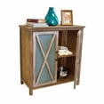 thumbnail image 4 of OS Home and Office Furniture Model 75138 Rustic, Weathered, Metal Corrugated Two Door Storage Cabinet with Three Shelves, 4 of 8
