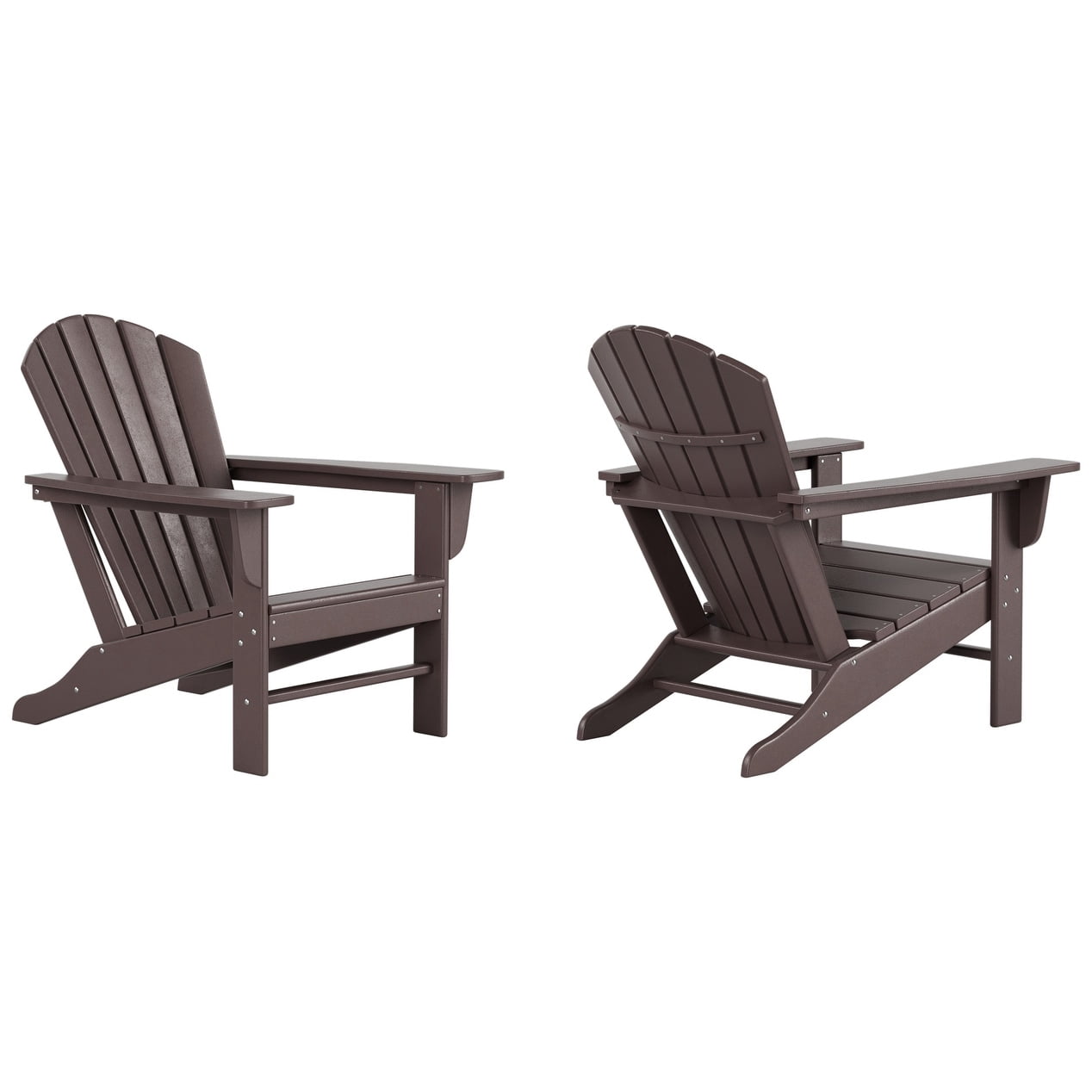 Polytrends  Altura  Outdoor Eco-Friendly All Weather Poly Patio Adirondack Chair (Set of 2) Dark Brown