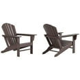 thumbnail image 3 of Polytrends  Altura  Outdoor Eco-Friendly All Weather Poly Patio Adirondack Chair (Set of 2) Dark Brown, 3 of 5
