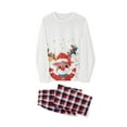 thumbnail image 6 of Christmas Pajamas for Family, Long Sleeve Cartoon Deer Print Tops + Plaid Pants Set, 6 of 10