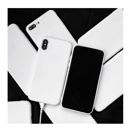 Candy Color White Phone Case for iPhone XR X XS 11 12 13 Pro Max Soft Silicone Luxury Case for iPhone 6 6s 7 8 Plus Couple Cover
