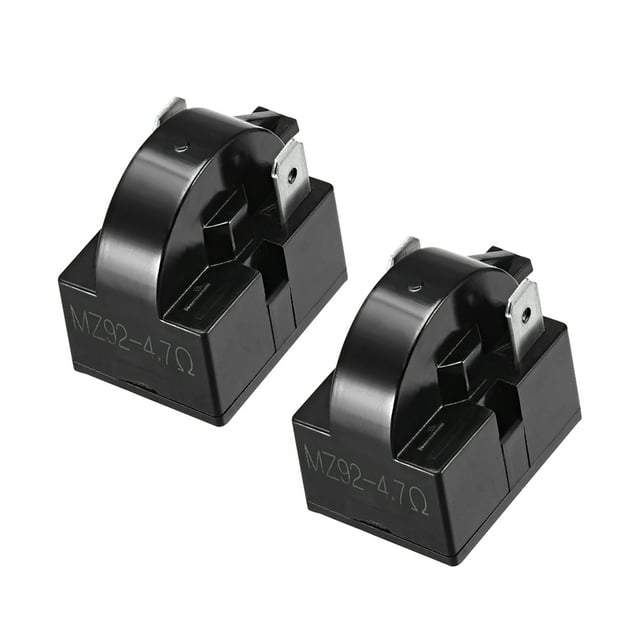 Uxcell 2Pcs 4.7 Ohm 2 Pin Refrigerator Start Relay Black