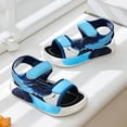 thumbnail image 5 of Dakaela 2-8Y Boys Girls Sandals Summer Athletic Hiking Beach Water Shoes Outdoor Open Toe Fashion Sneakers with Double Hook and Loops Blue, 5 of 8