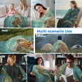 thumbnail image 5 of Coastal Ocean Cooling Blanket,Lightweight Breathable Summer Throw Blanket with Double Sided Cold Effect,Tropical Fish Sea Animals Seaweed Green Picnic Blankets Bed Sheet for Hot Sleepers 40"x60", 5 of 8