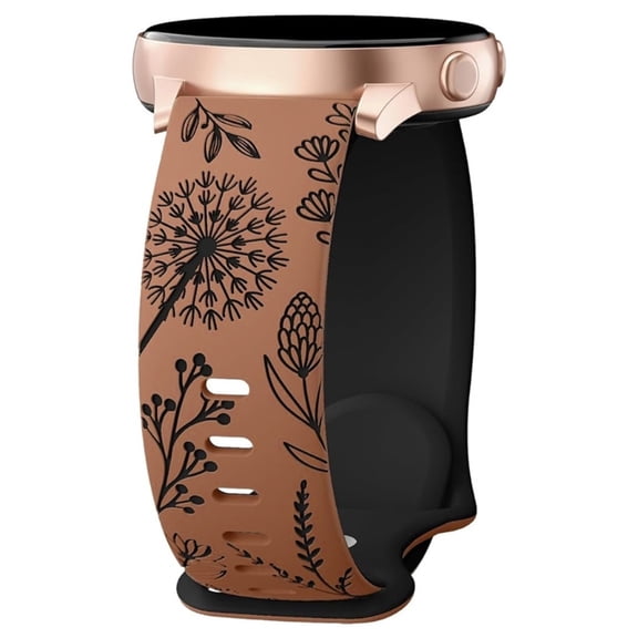 Silicone Sports Watch Band 20mm Dandelions Pattern Watch Straps Smartwatch Repair