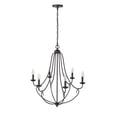 thumbnail image 6 of 12106-MB Millennium Lighting Eisley - 6 Light Chandelier-31.63 Inch Tall and 28.5 Inch Wide-Matte Black Finish, 6 of 6