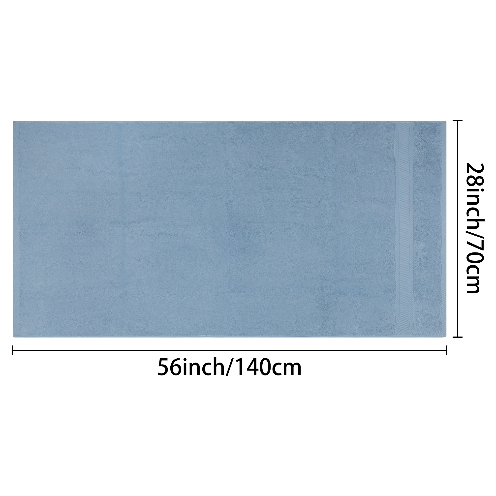 Unique Bargains Cotton 2 Pack Bath Towels Set Quick Dry and Highly Absorbent for Bathroom Dark Blue 28" x 56"