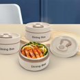 thumbnail image 1 of Feltree Stainless Steel Insulated Lunch Box Japanese Style Lunch Box Portable Office Worker Student Lunch Box with Lid Portable Plastic, 1 of 8