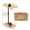 Natural + Metal + Modern+2, variant on YANGXUN Height Adjustable Bamboo C-Shaped Side Table 2-Tier Couch End Tray Table with Storage Slots for Living Room Bedroom