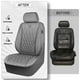 thumbnail image 4 of Fundas para asientos de coche CAR PASS con ribetes de piel sintética de lujo, color gris, 4 of 7