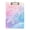 Silver, variant on Pinkish Blue Mixture Colored Turtle Acrylic Clipboard Drawing Board with Hook Writing Pad File Storage A4 Size Gold 12.5" x 9"
