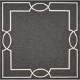 thumbnail image 1 of HomeRoots 354112 7 ft. Square UV-Treated Polypropylene Onyx Area Rug, 1 of 1