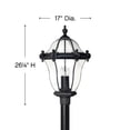 thumbnail image 3 of 3 Light Extra Large Outdoor Post or Pier Mount Lantern Traditional-Glam Style 17 inch Wide By 26.25 inch High-Copper Bronze Finish Bailey Street Home, 3 of 7