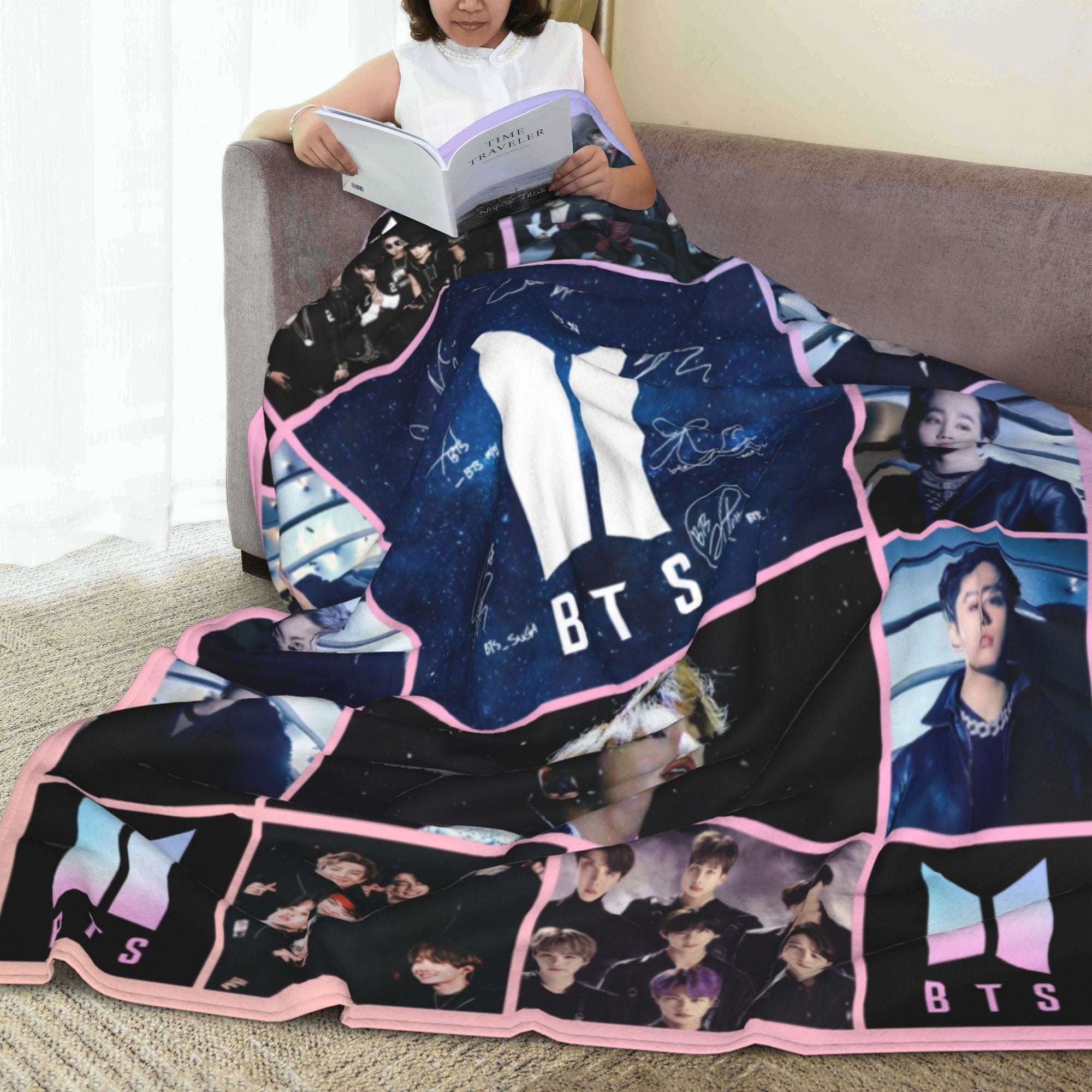 BTS ブランケット BTS Kpop Throw Blanket BTS Merch Fuzzy Soft Fleece Blanket 4
