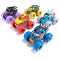 thumbnail image 2 of Monster Jam Marvel Mini 5-Pack Collectible Mini Trucks 1:87 Scale with Iron Man, Captain America, Thor, Thanos & Mystery Truck, 2 of 9