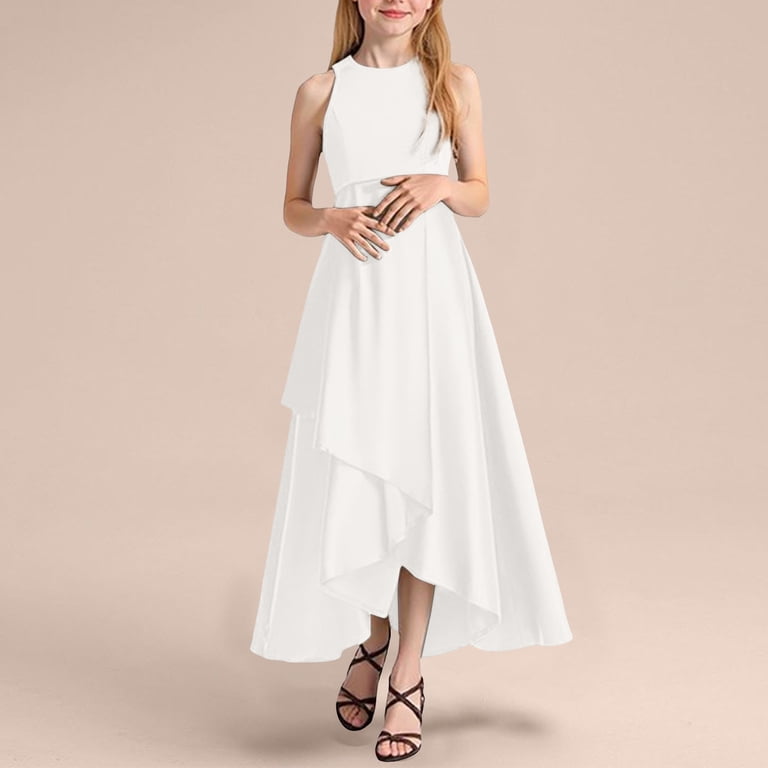 felwors Girls Sleeveless Party Dresses Tween Girls Satin Trendy Pageant Bridesmaid Wedding Guest Gown Irregular Ruffle Hem White, 10-12 Years - Walmart.com felwors Girls Sleeveless Party Dresses Tween Girls Satin Trendy Pageant Bridesmaid Wedding Guest Gown Irregular Ruffle Hem White, 10-12 Years - Walmart.com