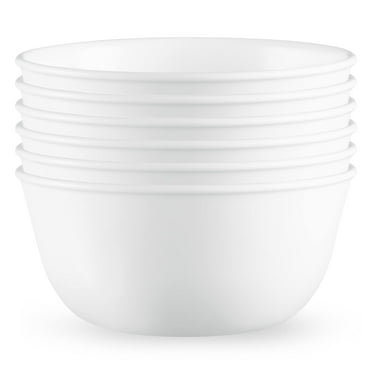 Corelle Crack Resistant Tableware Bowls, Glass White, 28 oz